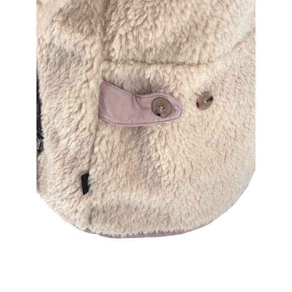 Patagonia Women's Fleece Jacket Cozy Sherpa Full Zip Tan Beige Size Large EUC - Picture 6 of 15